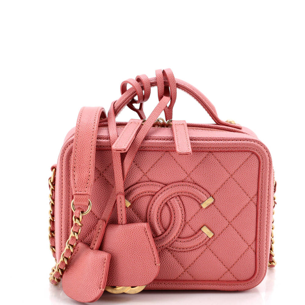 Chanel Filigree Vanity Case Quilted #262212C39B